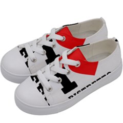 I Love Ristretto Coffee Kids  Low Top Canvas Sneakers by ilovewhateva