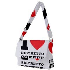 I Love Ristretto Coffee Full Print Messenger Bag (l) by ilovewhateva