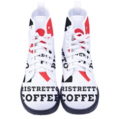 I Love Ristretto Coffee High-top Canvas Sneakers by ilovewhateva