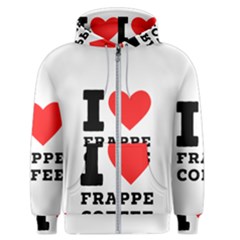 I Love Frappe Coffee Men s Zipper Hoodie by ilovewhateva