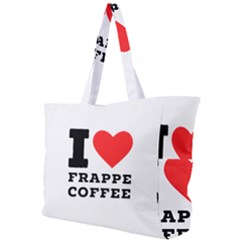 I Love Frappe Coffee Simple Shoulder Bag by ilovewhateva