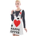 I love frappe coffee Plunge Pinafore Velour Dress View1