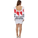 I love frappe coffee Women Long Sleeve Ruched Stretch Jersey Dress View4