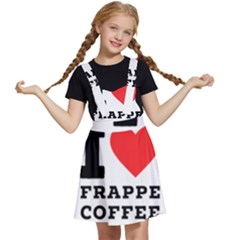 I Love Frappe Coffee Kids  Apron Dress by ilovewhateva