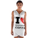 I love macchiato coffee Wrap Front Bodycon Dress View1