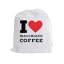 I love macchiato coffee Drawstring Pouch (XL) View1