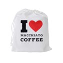 I love macchiato coffee Drawstring Pouch (XL) View2