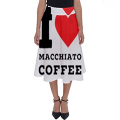 I Love Macchiato Coffee Perfect Length Midi Skirt by ilovewhateva