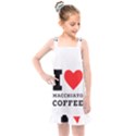 I love macchiato coffee Kids  Overall Dress View1