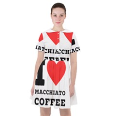 I Love Macchiato Coffee Sailor Dress by ilovewhateva