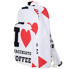 I Love Macchiato Coffee Double Compartment Backpack by ilovewhateva