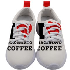 I Love Macchiato Coffee Kids Athletic Shoes by ilovewhateva