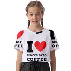 I Love Macchiato Coffee Kids  Basic Tee by ilovewhateva