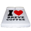 I love breve coffee Fitted Sheet (Queen Size) View1