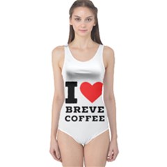 I Love Breve Coffee One Piece Swimsuit by ilovewhateva