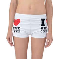 I Love Breve Coffee Reversible Boyleg Bikini Bottoms by ilovewhateva