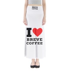 I Love Breve Coffee Full Length Maxi Skirt by ilovewhateva