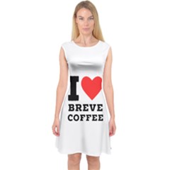 I Love Breve Coffee Capsleeve Midi Dress by ilovewhateva