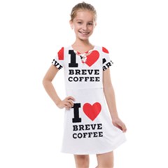 I Love Breve Coffee Kids  Cross Web Dress by ilovewhateva