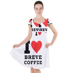 I Love Breve Coffee Cap Sleeve Midi Dress by ilovewhateva