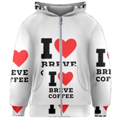 I Love Breve Coffee Kids  Zipper Hoodie Without Drawstring by ilovewhateva