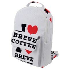 I Love Breve Coffee Flap Pocket Backpack (small) by ilovewhateva