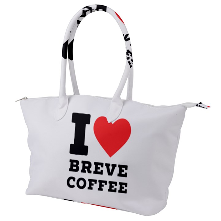 I love breve coffee Canvas Shoulder Bag