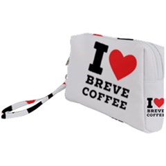 I Love Breve Coffee Wristlet Pouch Bag (small) by ilovewhateva