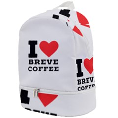 I Love Breve Coffee Zip Bottom Backpack by ilovewhateva