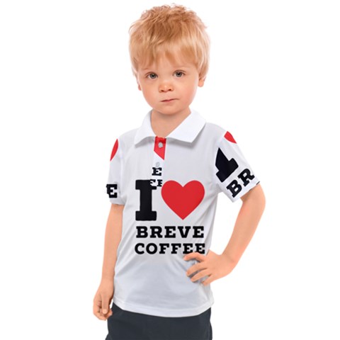 I Love Breve Coffee Kids  Polo Tee by ilovewhateva