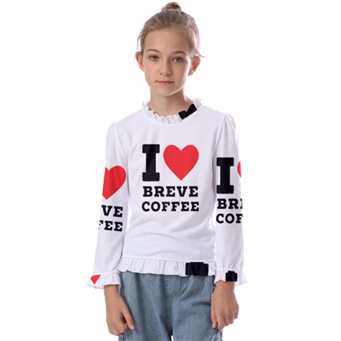 I Love Breve Coffee Kids  Frill Detail Tee by ilovewhateva