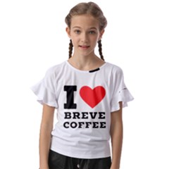 I Love Breve Coffee Kids  Cut Out Flutter Sleeves by ilovewhateva