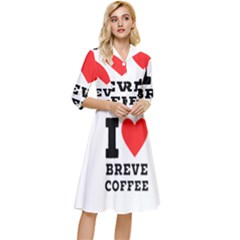 I Love Breve Coffee Classy Knee Length Dress by ilovewhateva