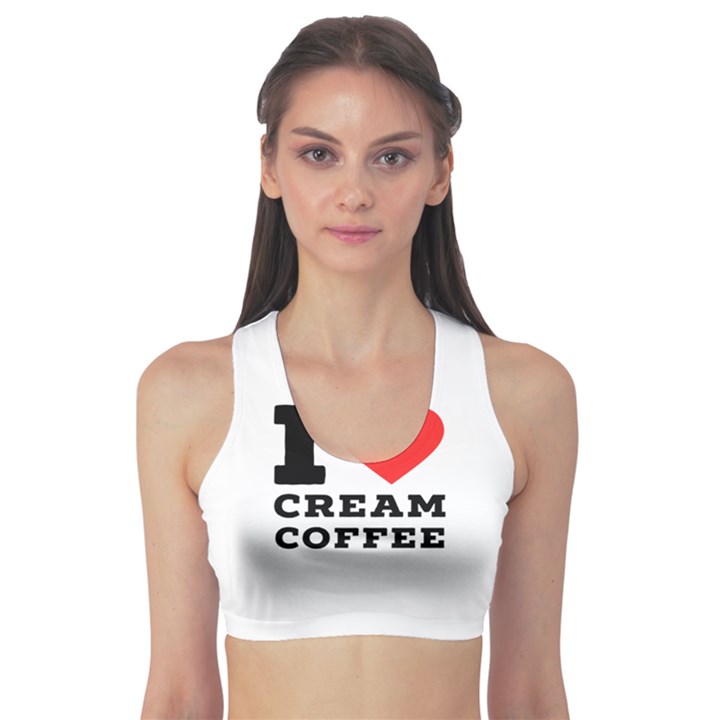 I love cream coffee Sports Bra