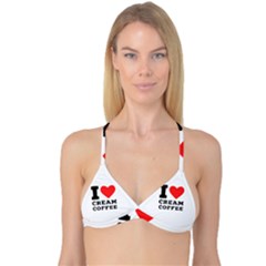 I Love Cream Coffee Reversible Tri Bikini Top by ilovewhateva