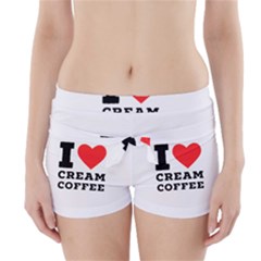 I Love Cream Coffee Boyleg Bikini Wrap Bottoms by ilovewhateva