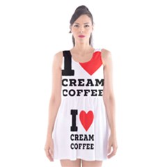 I Love Cream Coffee Scoop Neck Skater Dress by ilovewhateva