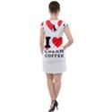 I love cream coffee Drawstring Hooded Dress View2