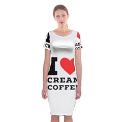 I Love Cream Coffee Classic Short Sleeve Midi Dress by ilovewhateva