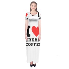 I Love Cream Coffee Short Sleeve Maxi Dress by ilovewhateva