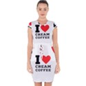 I love cream coffee Capsleeve Drawstring Dress  View1