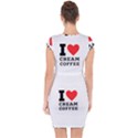 I love cream coffee Capsleeve Drawstring Dress  View2