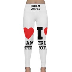 I Love Cream Coffee Lightweight Velour Classic Yoga Leggings by ilovewhateva