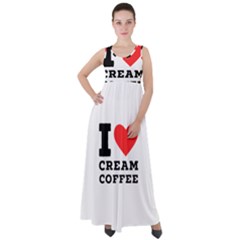 I Love Cream Coffee Empire Waist Velour Maxi Dress by ilovewhateva