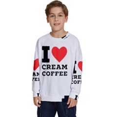 I Love Cream Coffee Kids  Long Sleeve Jersey