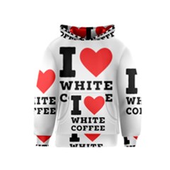 I Love White Coffee Kids  Pullover Hoodie by ilovewhateva