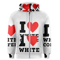 I Love White Coffee Men s Zipper Hoodie by ilovewhateva