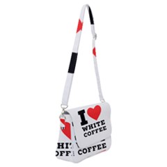 I Love White Coffee Shoulder Bag With Back Zipper by ilovewhateva