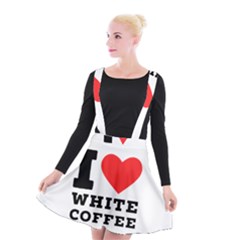 I Love White Coffee Suspender Skater Skirt by ilovewhateva