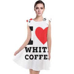 I Love White Coffee Tie Up Tunic Dress by ilovewhateva